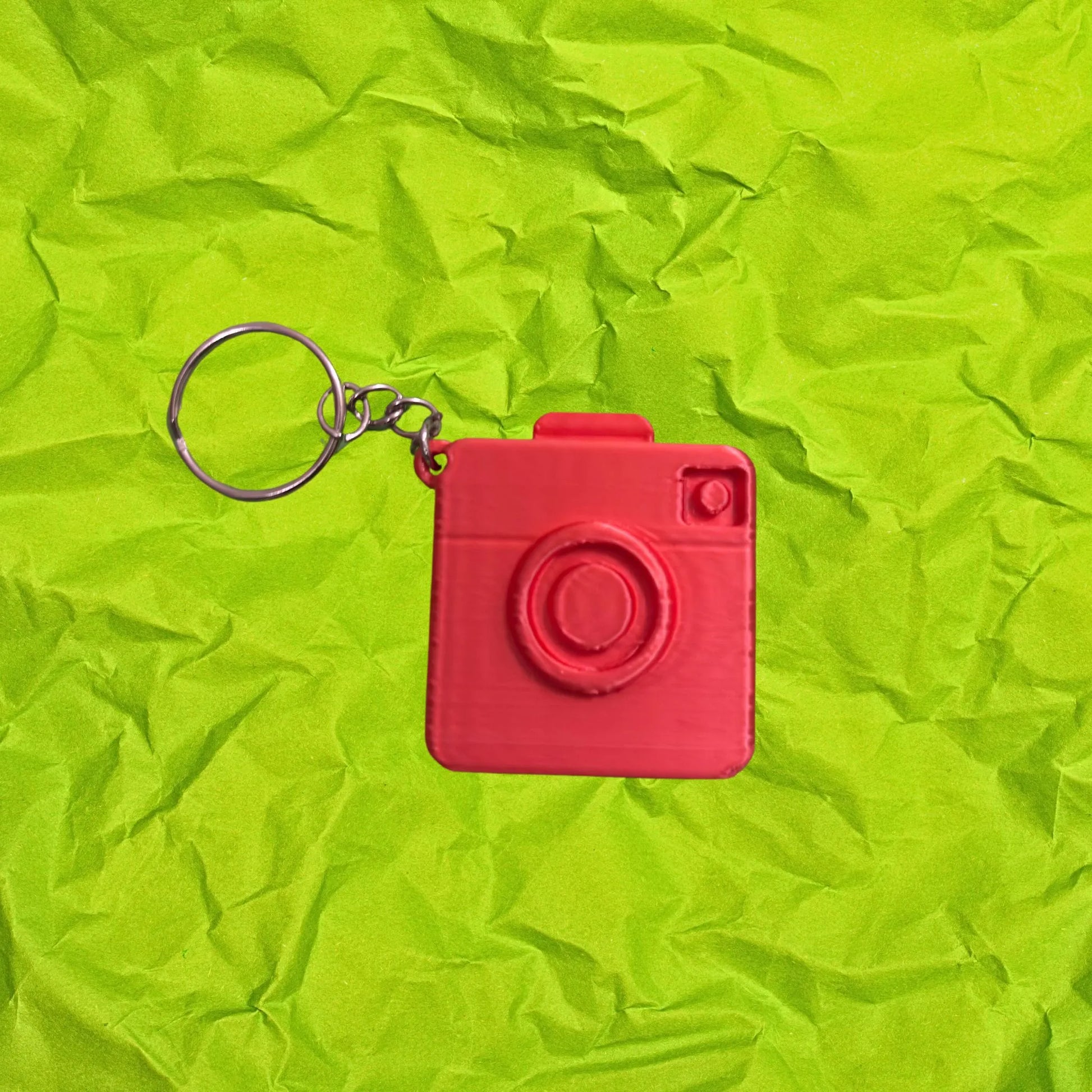 Regalo llavero guarda foto personalizable con forma de cámara instantánea